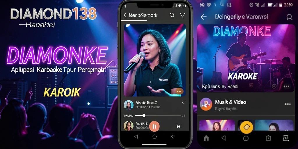 Antarmuka menarik dan mudah digunakan untuk karaoke.