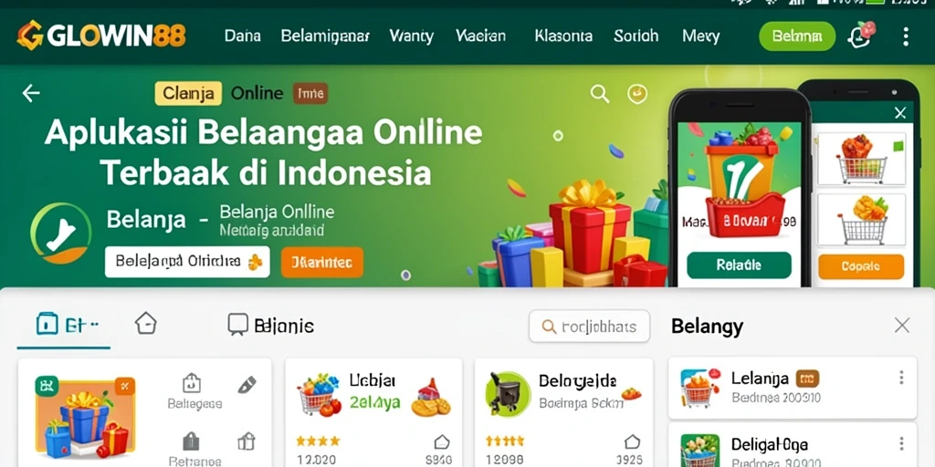 Antarmuka GLOWIN88 yang menarik dan mudah digunakan untuk belanja online.