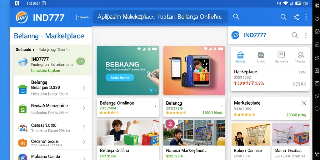 Tampilan antarmuka aplikasi IND777 yang modern dan menarik.