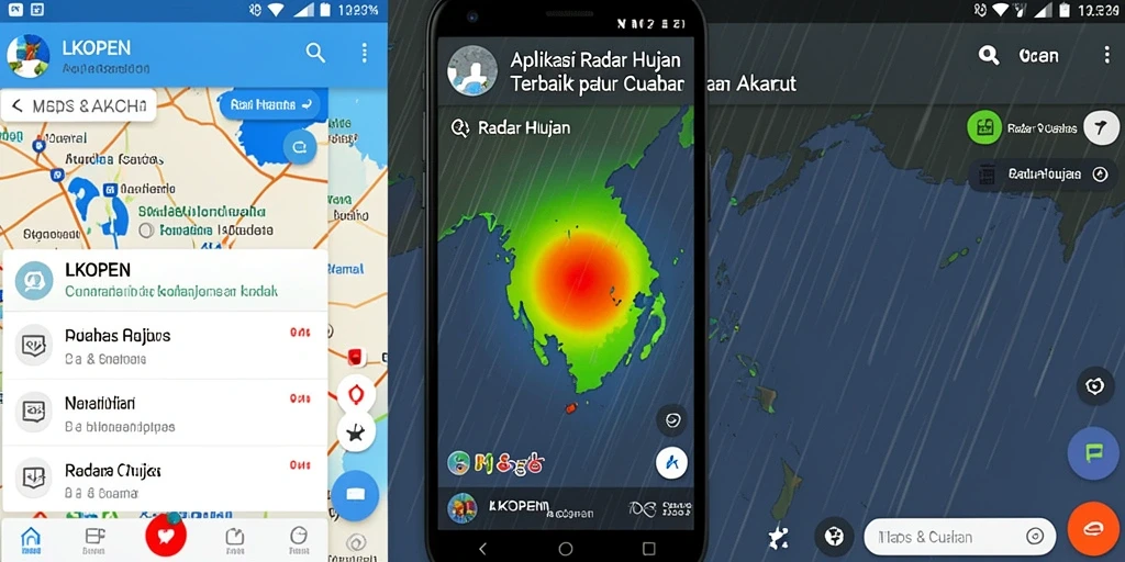 Antarmuka LKOPEN menampilkan radar hujan yang jelas dan informatif.