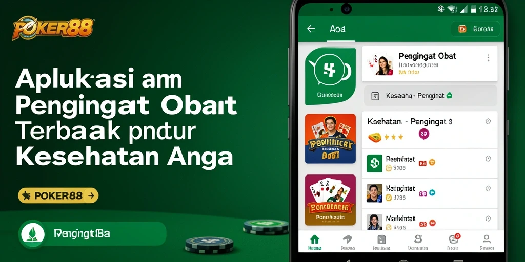 Antarmuka pengguna POKER88 yang sederhana dan efektif untuk pengingat obat.