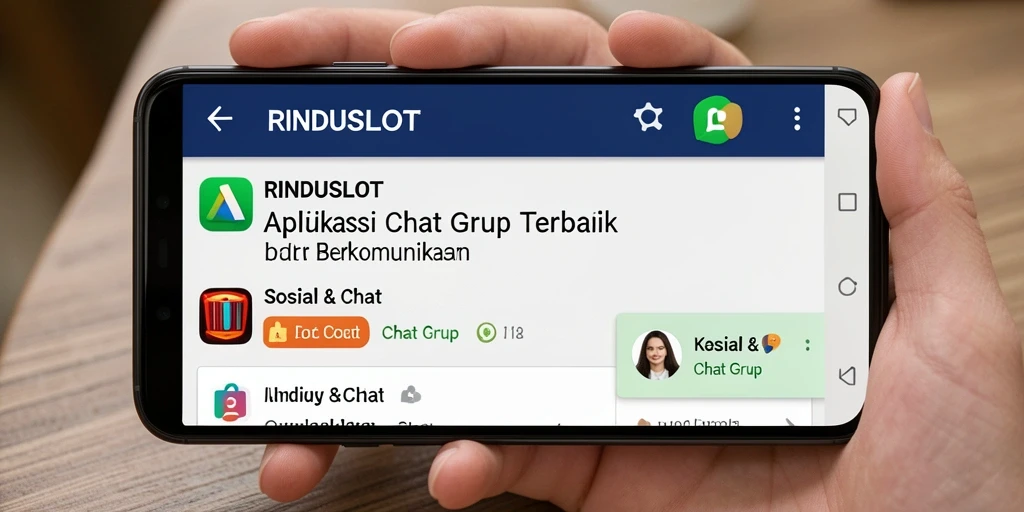 Antarmuka RINDUSLOT yang menarik untuk aplikasi Chat Grup.