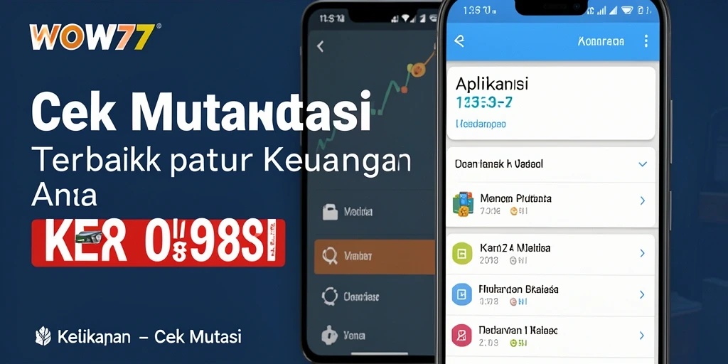 Antarmuka WOW77 yang sederhana dan informatif untuk cek mutasi.