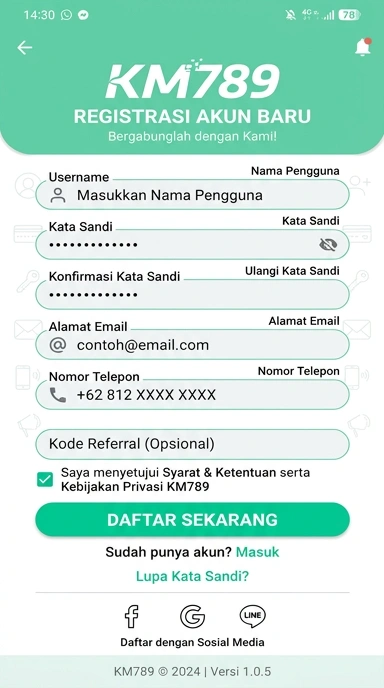 Panduan Lengkap Registrasi Akun km789 untuk Pengguna Android
